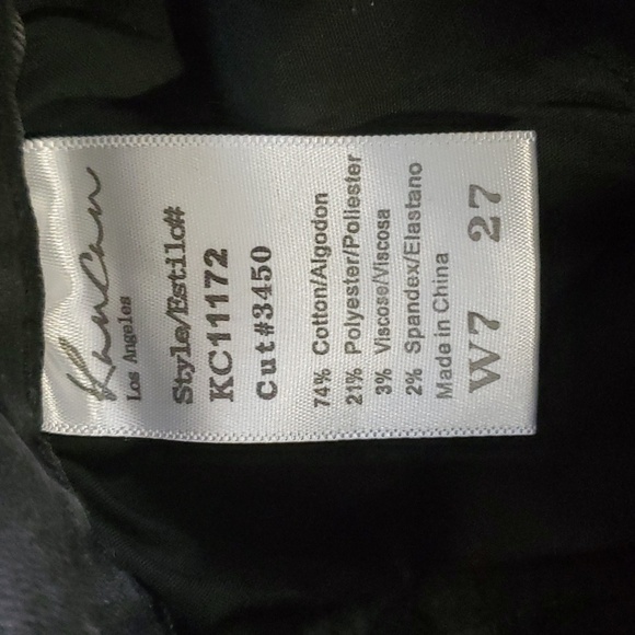 Kancan woman's gray black distressed crop stretch jeans size 27 - Picture 10 of 16